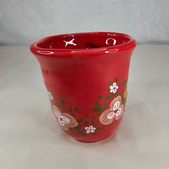 Espana Lifestyle Pasha Handcrafted‎ Red Floral Mug Microwaveable Dishwasher Safe - Picture 7 of 9